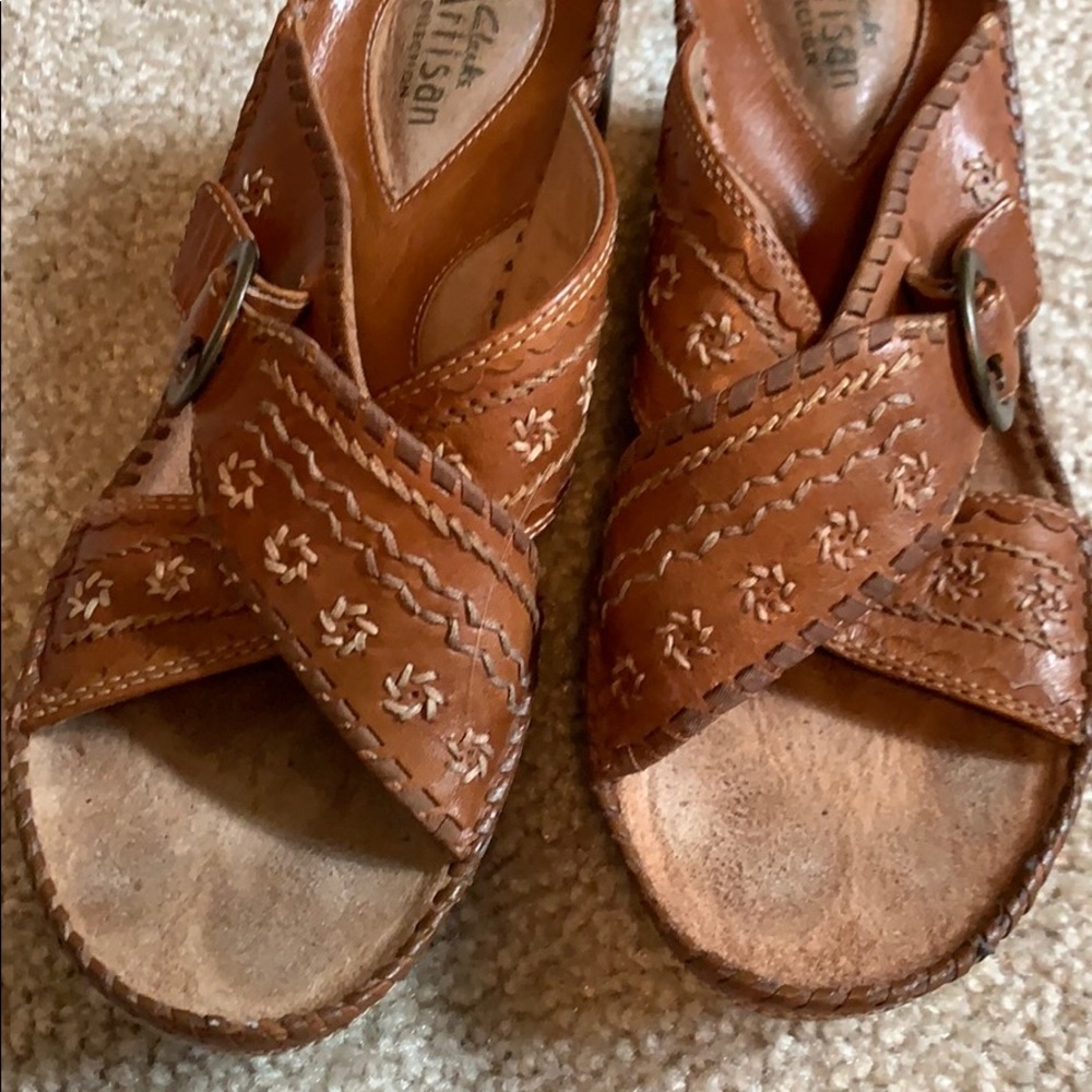 Like-New Clark’s Artisan Collection Wedges View 2
